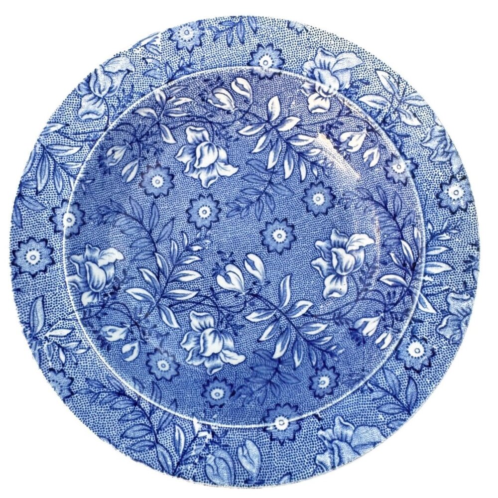 Royal Tudor Ware Blue Floral Ceramic Bowl 6.5 in Made In England Vintage - Picture 1 of 10